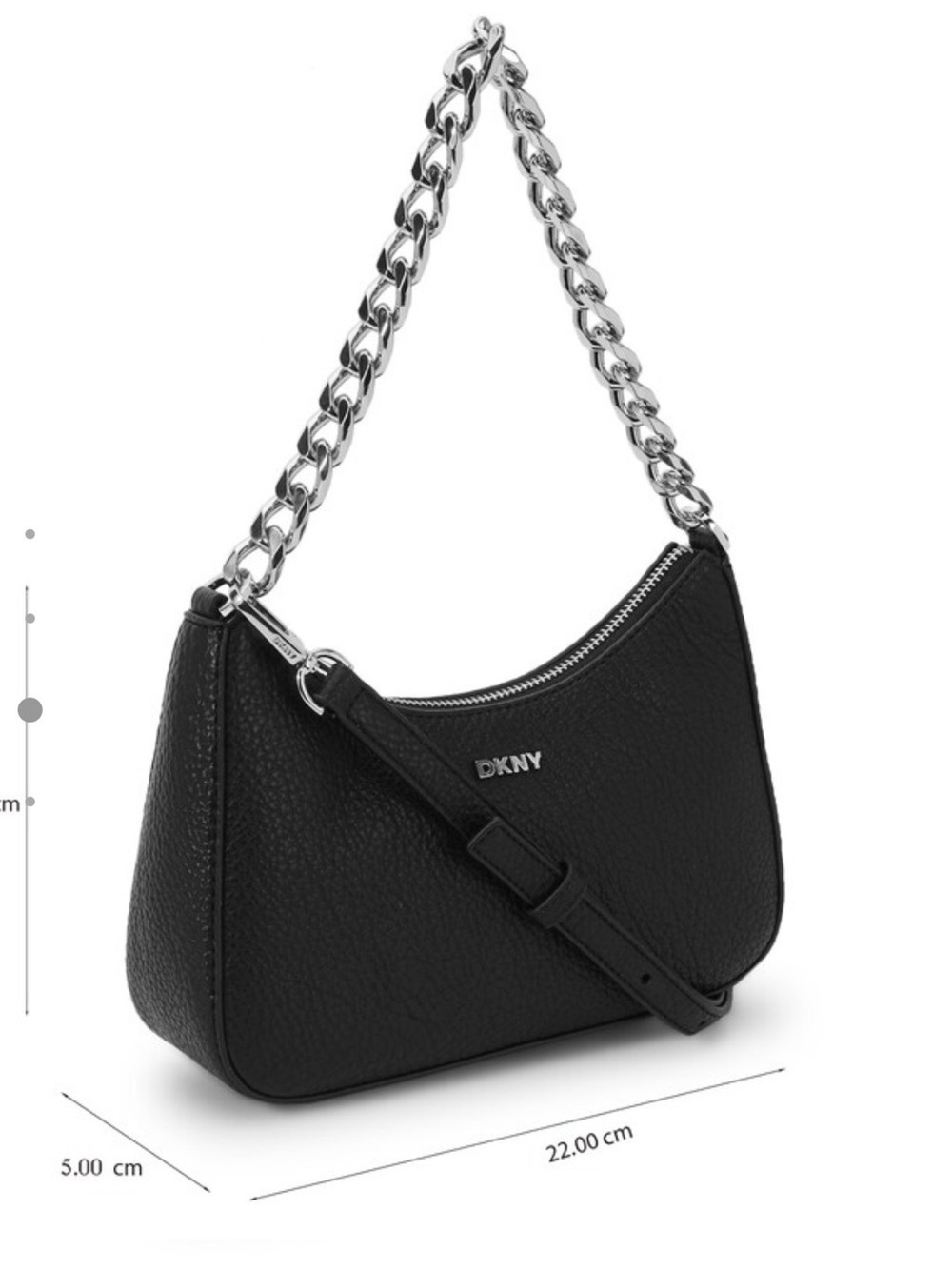 NEW DKNY Jenna Demi Black Studded Crossbody Bag - Picture 7 of 7